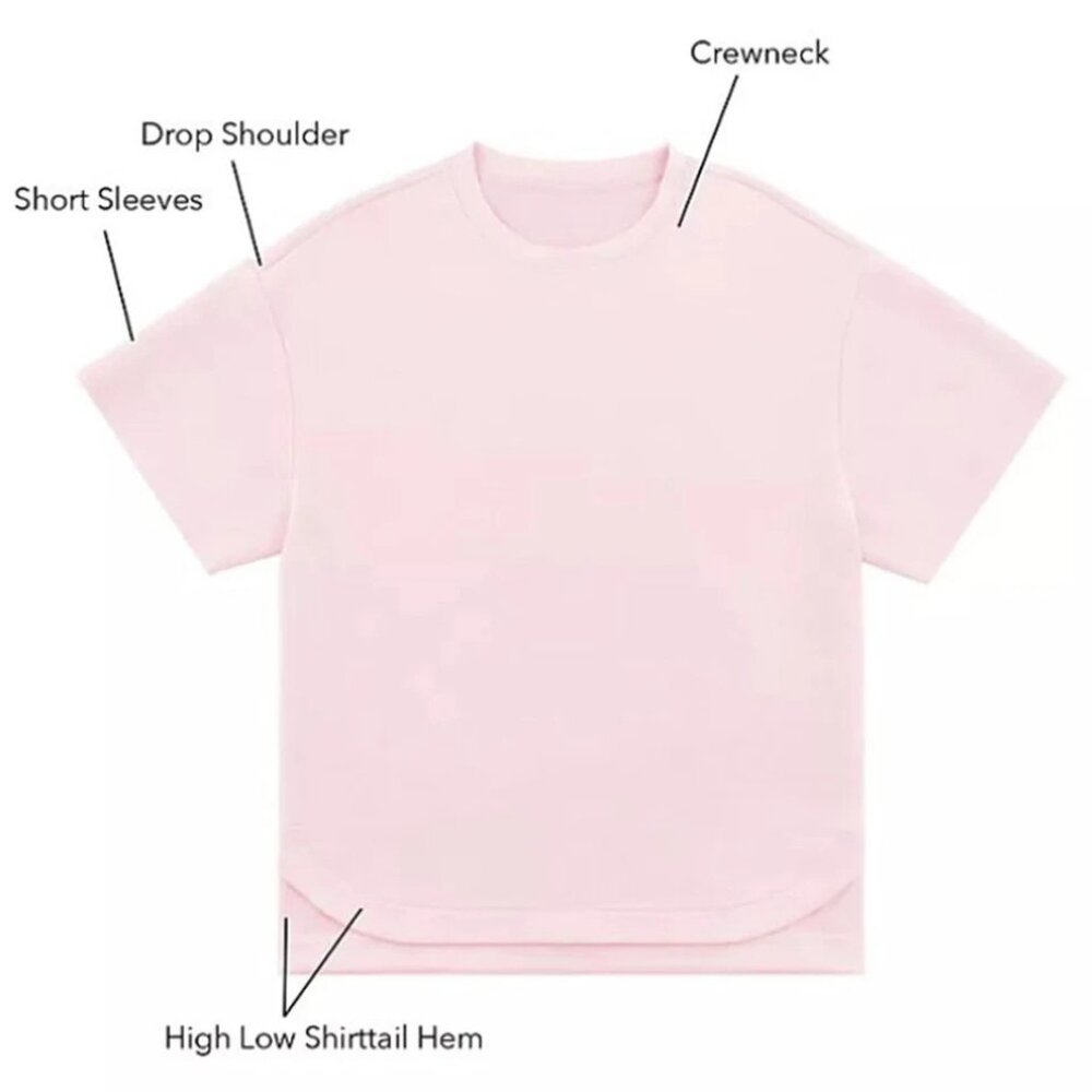 Pink T-Shirt NWT Sandwash Short Sleeve Crew Neck Member's Mark Women's Size XXL - Picture 2 of 7